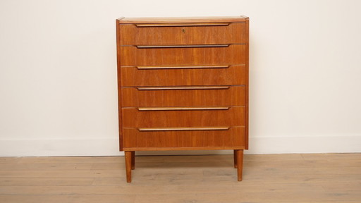 Cómoda vintage | 6 cajones | Diseño danés | 101 cm