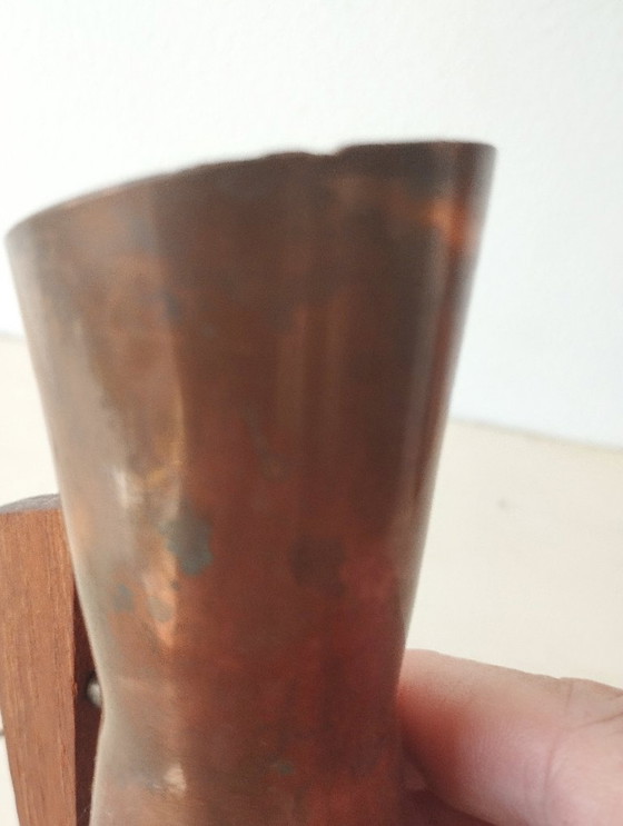 Image 1 of Set of three vintage copper Dahlmann vases