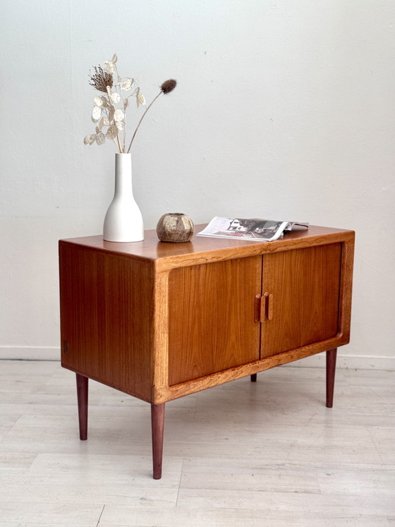 Vintage Midcentury Teak Sideboard Tambour Doors – Wood (photo 8 of 13)