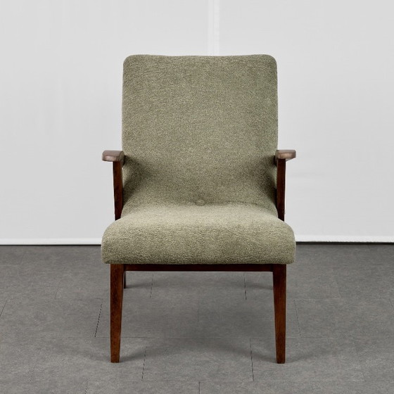 Iconic Armchair by Mieczysław Puchała, 1960s, Poland – Textile, Wood (photo 2 of 17)