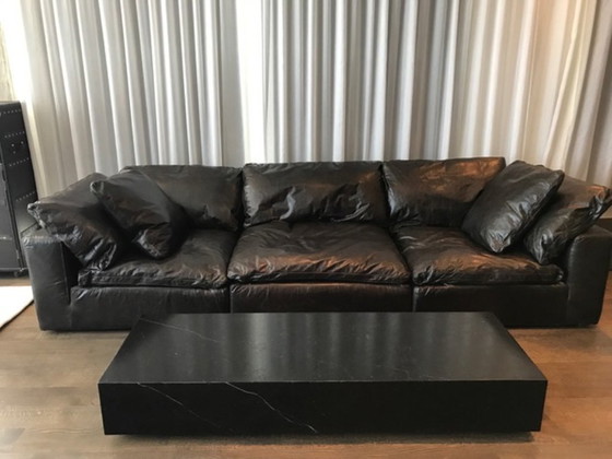 RH Black Cloud Lederen Modulaire Bank - Perfecte Staat, Restoration Hardware, 3-5 zitsbanken, Textiel, Leer (foto 3 van 7)