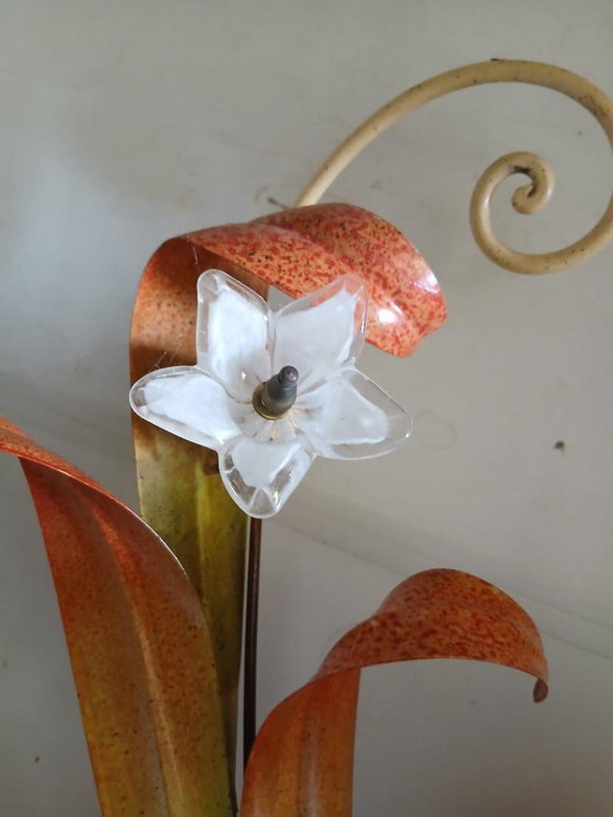 Image 1 of Paterno Franco - Lampada da parete, lampada da soffitto, fiore floreale nenuphar italy 95cm