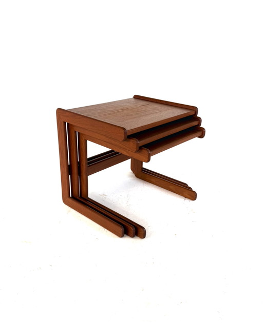 Caja nido vintage de teca, Salin Nyborg '60 – bijzettafels, Wood (photo 2 of 8)