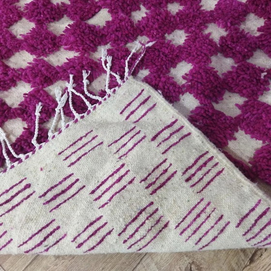 Image 1 of Berberteppich Rosa Moderner Stil – Handgewebte Wolle (276×200 cm)