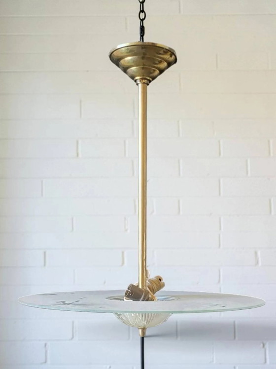 Art Deco Disc Pendant – Pendant lamps, Crystal, Glass (photo 2 of 7)