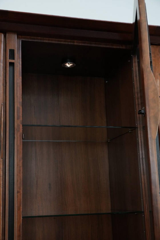 Image 1 of Large Art Deco design display cabinet/sideboard by Schuitema from the Decoforma series with lighting