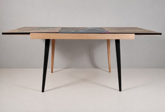 Vintage essenhouten tafel, jaren 70 – Eettafels, Wood (photo 10 of 10)
