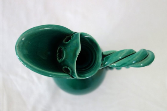 Image 1 of Jarra de cerámica esmaltada, Francia, década de 1950