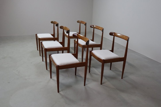 Image 1 of Set of six Alfred Hendrickx Model 500 dining chairs in Rosewood