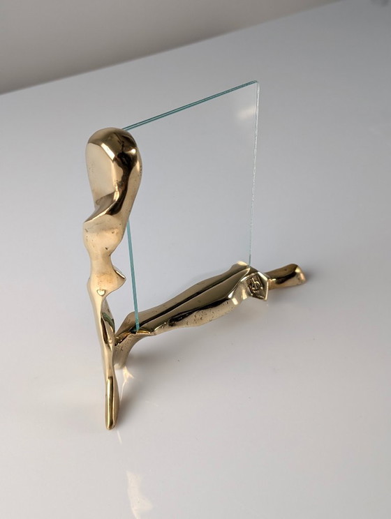 Marco de fotos escultural de latón y cristal de David Marshall, España, años 70 – Marcos de fotos, Glass (photo 8 of 8)