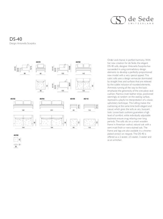 Image 1 of 2x De Sede Canapés Ds40-04 Crème Blanc Top État