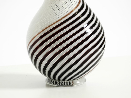 Image 1 of Wunderschöne italienische Murano-Glasvase aus der Mitte des 20. Jahrhunderts von Dino Martens für Aureliano Toso