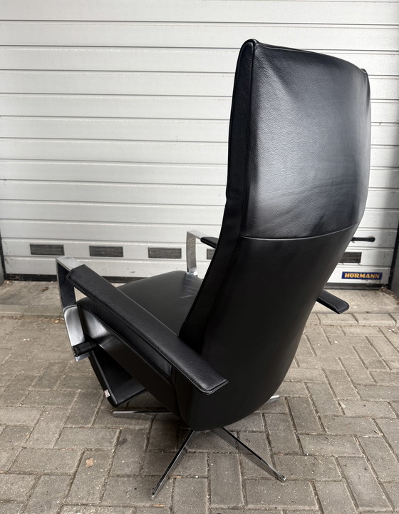 Image 1 of Jori Idaho Relax Armchair, Medium, Multi-Move, Black Leather, As Good As New