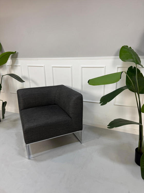 Image 1 of Cor Mell designer sofa armchair fabric gray