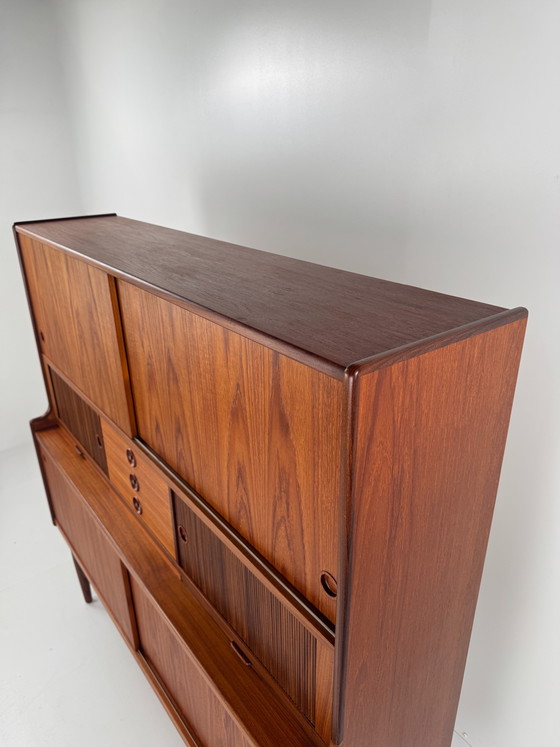Image 1 of Johannes Andersen Highboard for J. Skaaning & Søn – Danish Design with Hidden Bar, 1960s