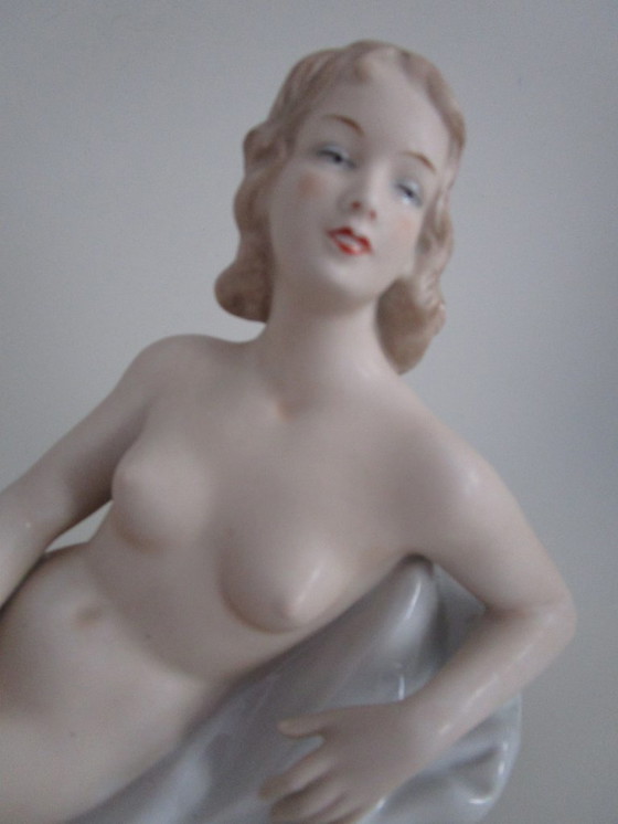 Image 1 of Reclining Nude, Porcelain Figurine