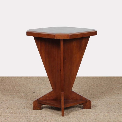 Tavolino/comodino in legno in stile Art Déco, 1930