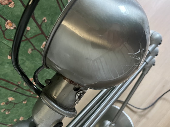 Image 1 of Jieldé vloerlamp met 6 armen – mat zilverkleur – industrieel design