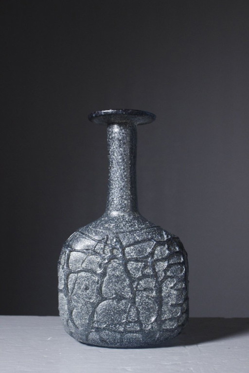 Vintage blown glass vase, Scavo technique, post-modern design, 1980s – vazen, Murano Glass (photo 2 of 9)
