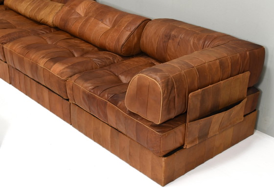 De Sede DS-88 Landscape Sectional Sofa in Cognac Tan Leather, Switzerland 1970's, Modular sofas, Wood, Brown (photo 10 of 10)