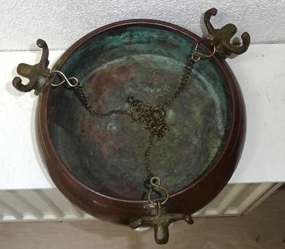 Vaso per piante antico in rame rosso con bufali – Vasi per piante (photo 2 of 7)