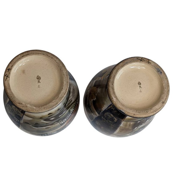 Antike japanische Satsuma Garnitur – Geisha Dekoration (3-teilig) – Lounge-Sets, Ceramic, Gold (photo 8 of 10)