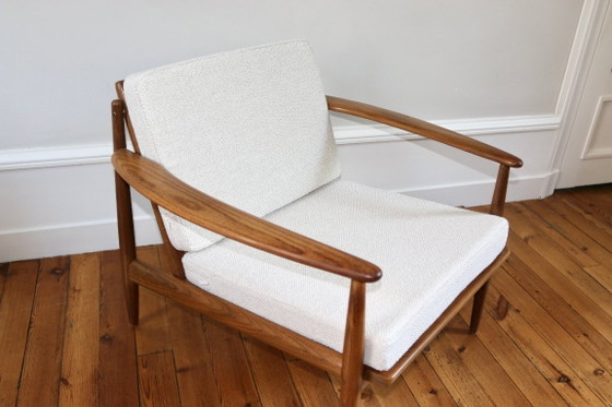 Image 1 of Fauteuil scandinave vintage teck Grete Jalk 1960