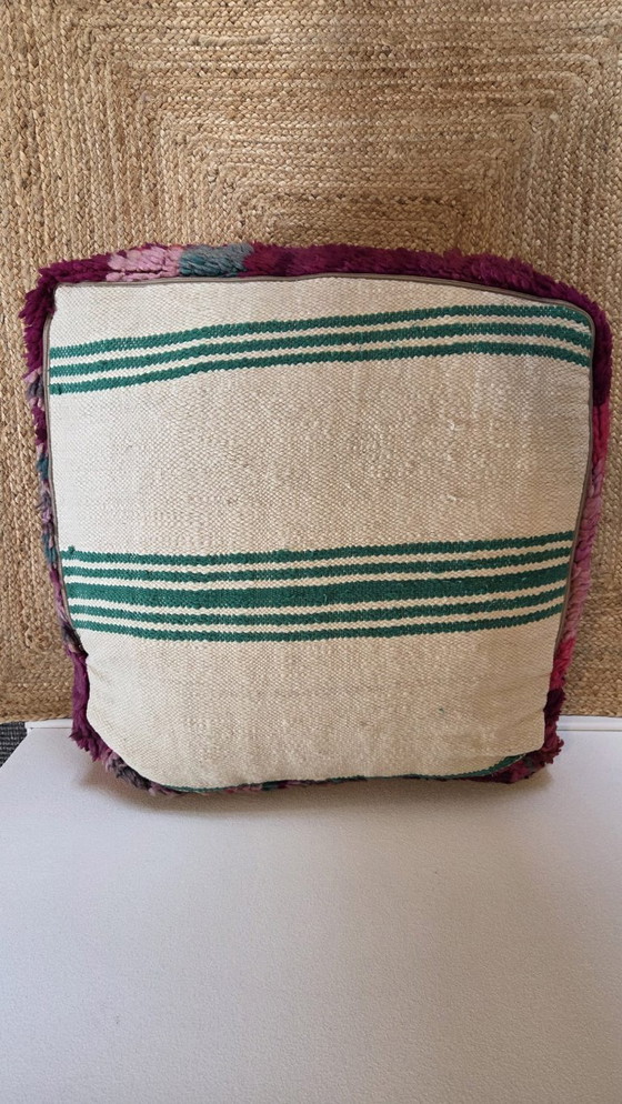 Image 1 of Moroccan pouf, bohemian soft floor cushion