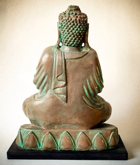 Image 1 of Praying Buddha sculpture. Buddha figure praying. Buddha praying. Siddhartha gautama.