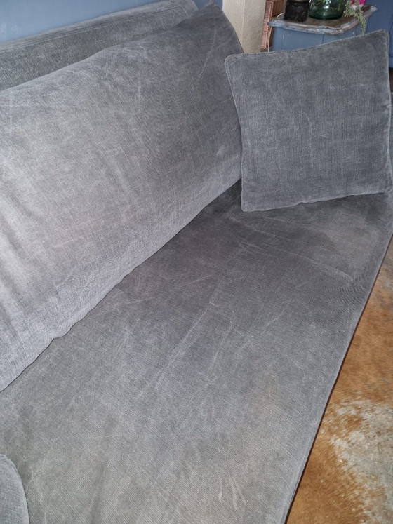 Set di divani tessili grigi a due e tre posti, Sofà, Tessile, Grigio, Modern (foto 2 di 15)