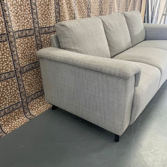 Image 1 of 3-Zits bank lichtgrijze stof