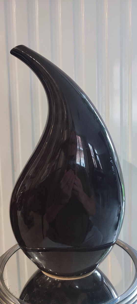 Image 1 of Skulpturale Keramikvase, modernistische Linienführung, Designerstück