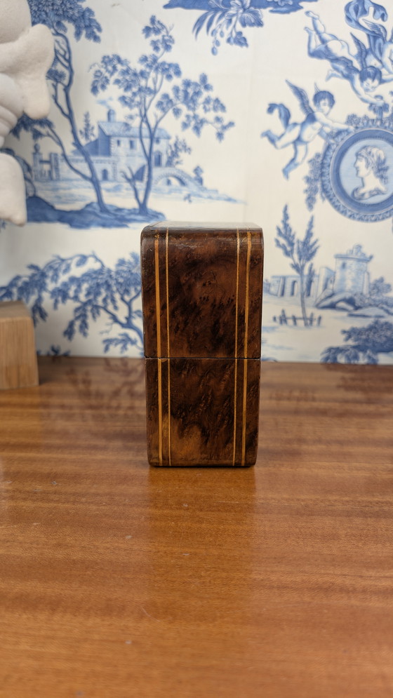 Image 1 of Porta carte in legno e intarsi, decorazione rinascimentale, periodo Napoleone III