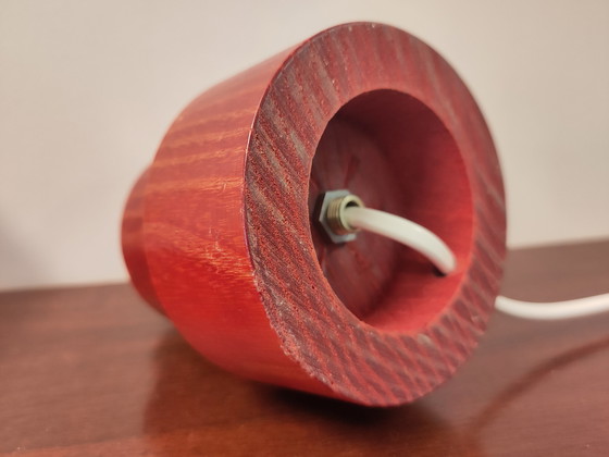 Image 1 of Lampe vintage avec pied en bois