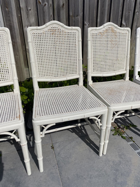 Image 1 of 6 Vintage Faux Bamboo Chairs Jonathan Adler