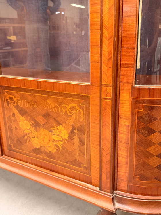 Vetrina francese Luigi XVI in stile marqueterie – Vetrine, Legno, Vetro (photo 4 of 6)