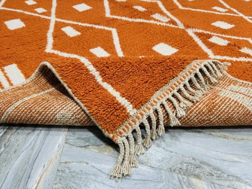 Orange Berber wool rug 270/200cm – vloerkleden en tapijten (photo 2 of 5)