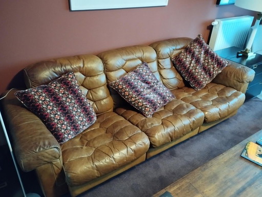 de Sede ensemble 3-seater sofa; 2-seater and pouf