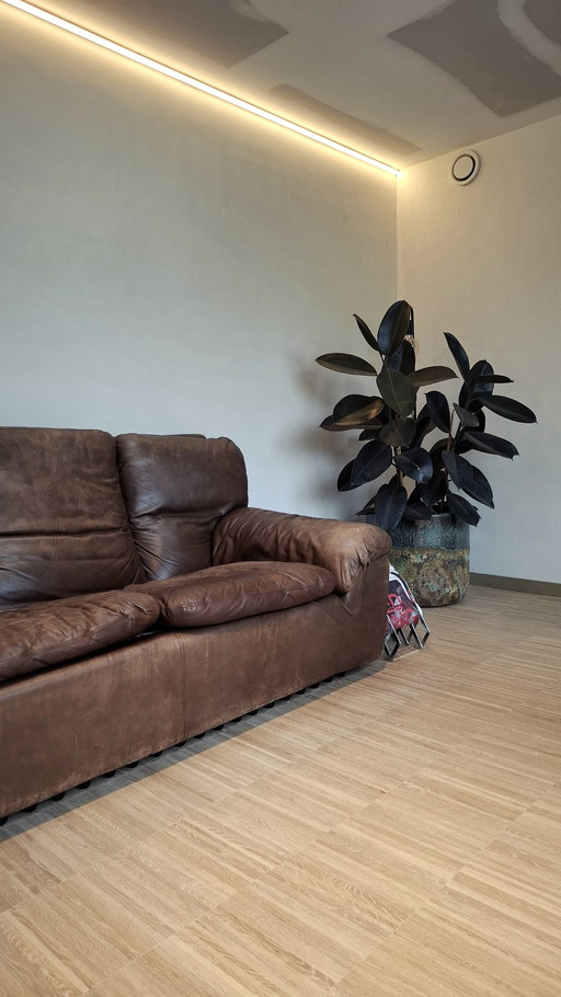Vintage Brunati leren sofa – jaren 70 design