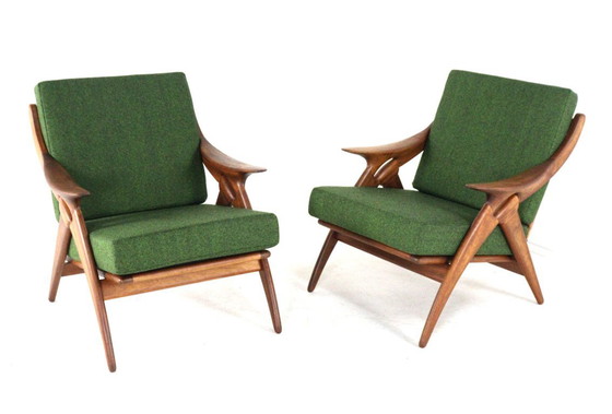 Image 1 of Set di 2 poltrone De Ster de Knoop, rivestite di recente, stile vintage.