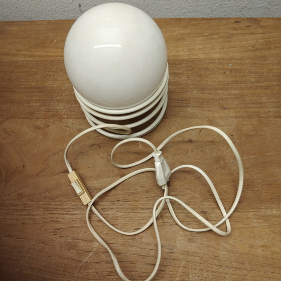 Image 1 of Space Age Spiral Globe Lamp – Vintage Belgian Lighting – 70s