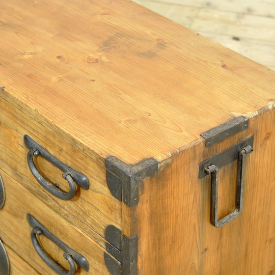 Japanese Tansu chest of drawers, circa 1870, Iron, Wood, Black (photo 6 of 12)