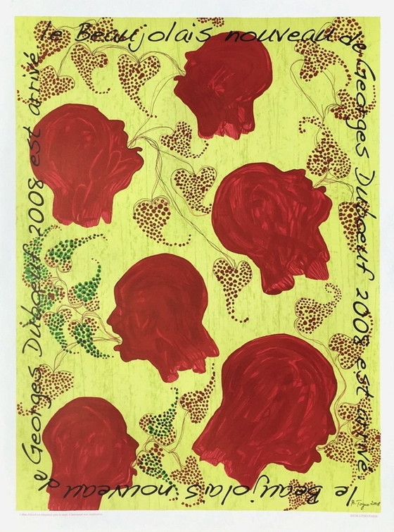 Image 1 of COLLECTIVE - BEAUJOLAIS DUBOEUF 2008 - Barthélémy Toguo original poster 2008