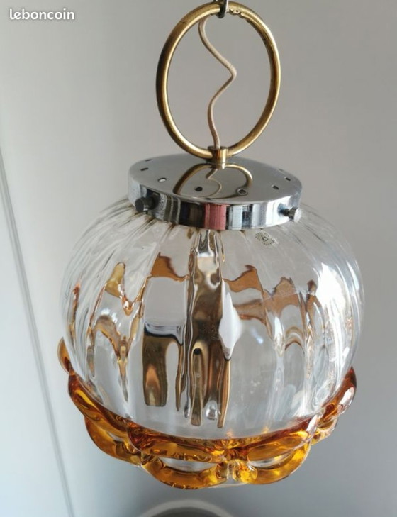 Image 1 of Vintage chandelier, German blown glass