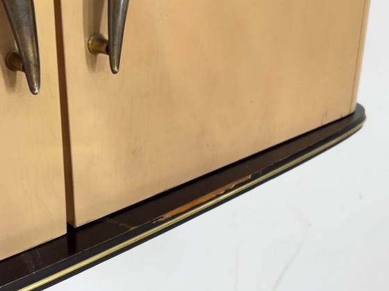 Image 1 of Beautiful vintage Pelikan wall cabinet, wall cupboard, hanging display cabinet, mid-century modern