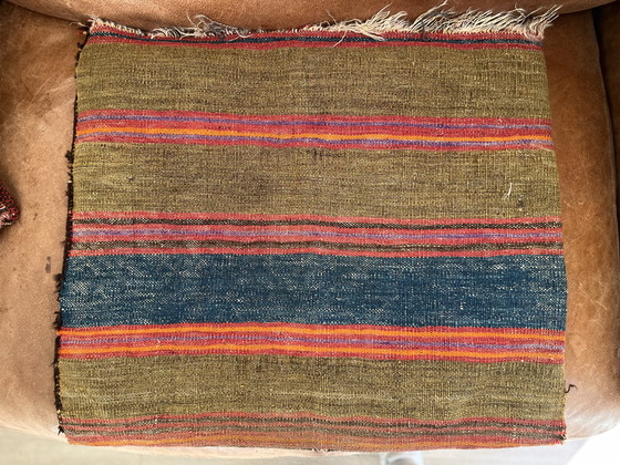 Image 1 of Antike Shahsavan-Kameltasche (Khorjin-Panel) – Wolle mit Jute-Rückseite – ca. 1890–1920