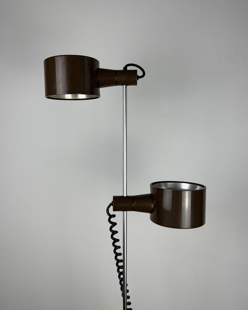 Vintage Floor Lamp by Ronald Homes for Conelight Twinlight 1970s Space Age Industrial design Mid Century 70s Minimalism