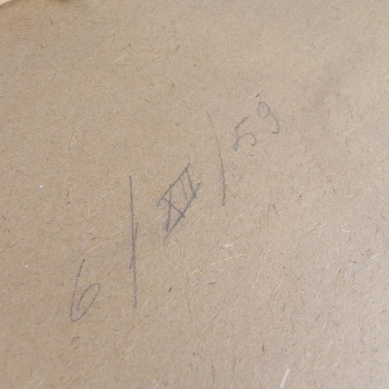 Image 1 of Vintage geslepen spiegel in aluminium frame, jaren 50