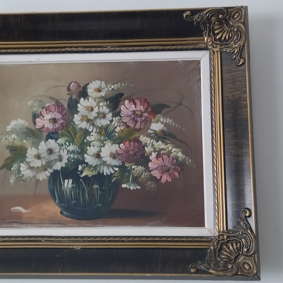 Image 1 of Tableau nature morte bouquet de fleurs 