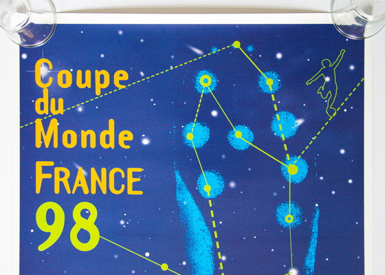 Image 1 of Originele Vintage Poster WK 98 Frankrijk Nantes / 70 x 50 cm / Met originele verpakking